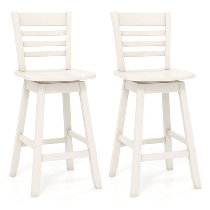 Counter Height Barstools Set of 2 with Footrest for Kitchen Island Bar