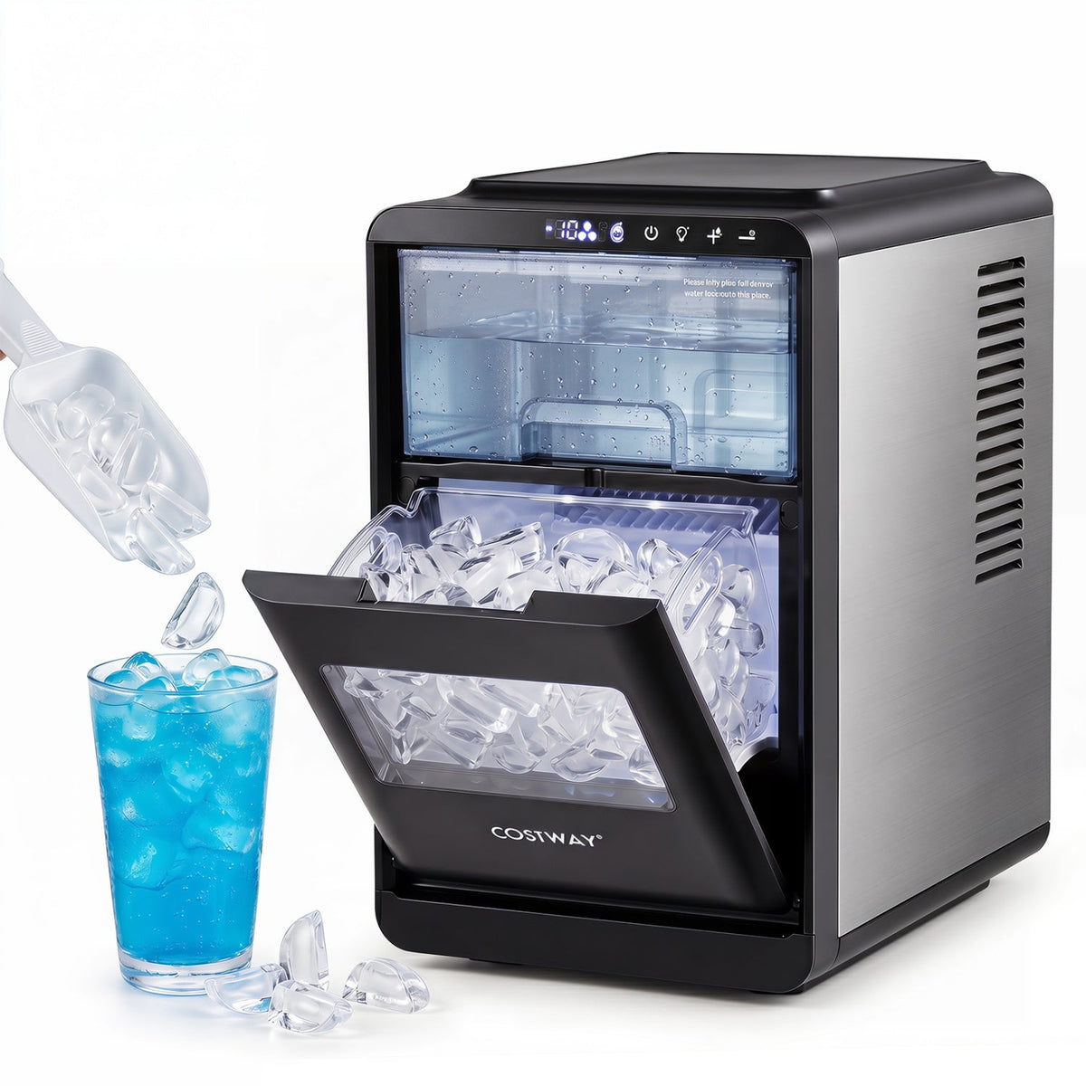 Countertop Ice Maker 26 Lbs/Day with Adjustable Thickness