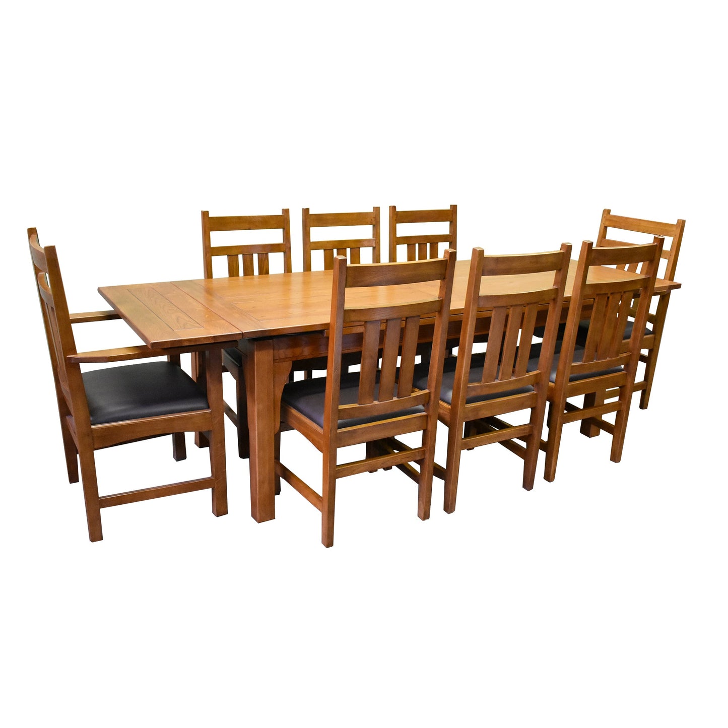 Mission Stow Leaf Table with #401 Chair Dining Set - Light Oak