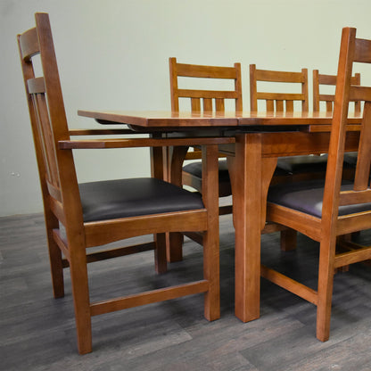 Mission Stow Leaf Table with #401 Chair Dining Set - Light Oak