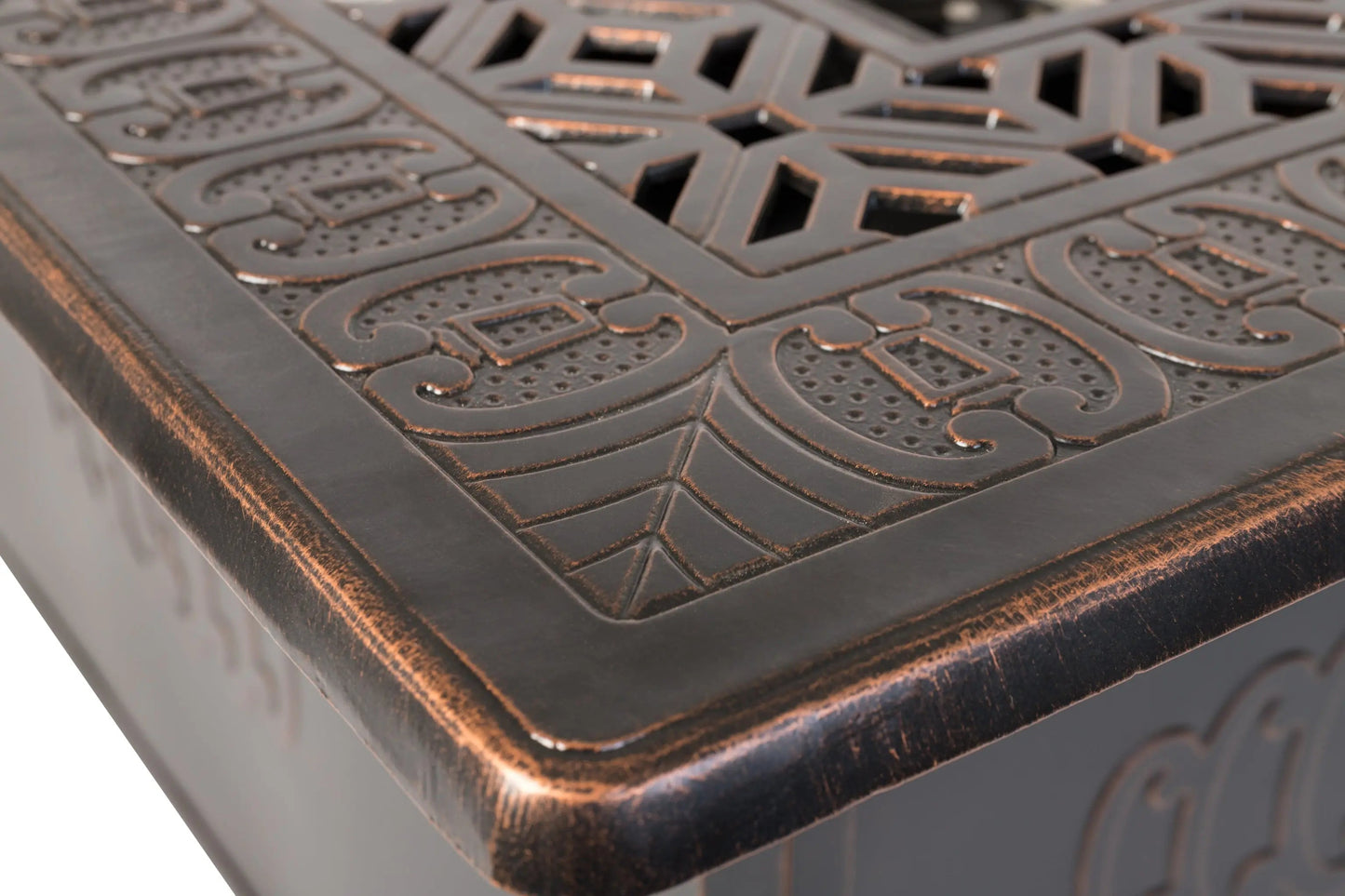 Dynasty Rectangle Aluminum LPG Fire Pit