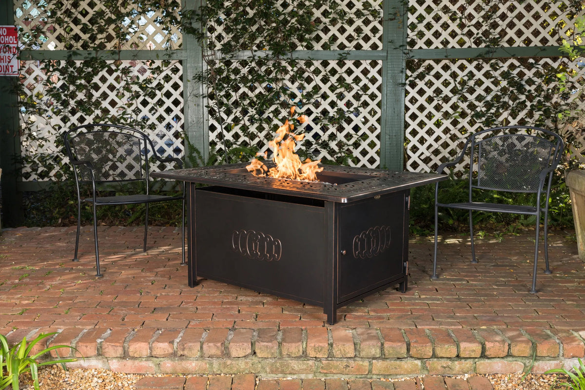Dynasty Rectangle Aluminum LPG Fire Pit