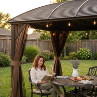 IronHarbor Royale 10x13 Aluminum Hardtop Gazebo — Lifestyle