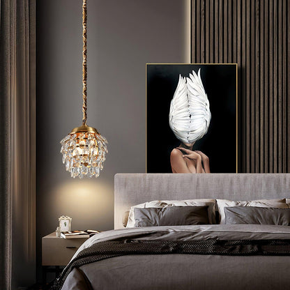 Pine Cone Crystal Pendant Light