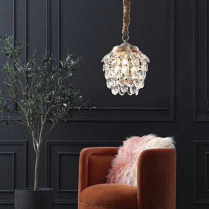 Pine Cone Crystal Pendant Light
