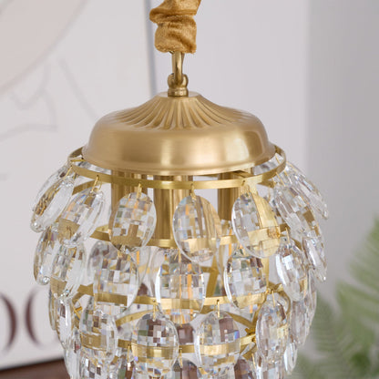 Pine Cone Crystal Pendant Light