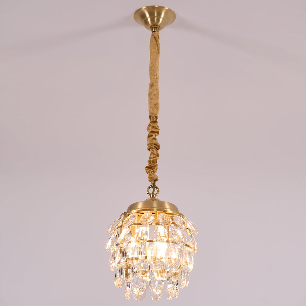 Pine Cone Crystal Pendant Light