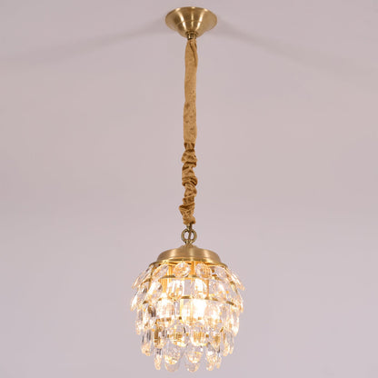 Pine Cone Crystal Pendant Light