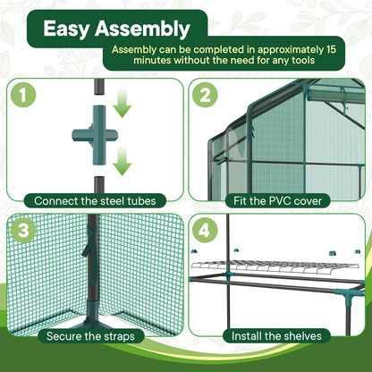 JHK Portable Walk In Greenhouse For Outdoor Plants