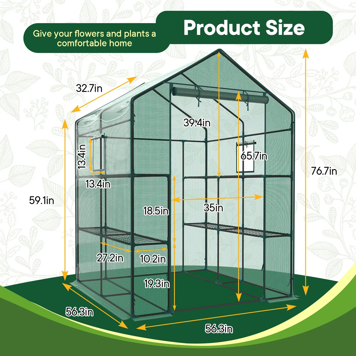 JHK Portable Walk In Greenhouse For Outdoor Plants