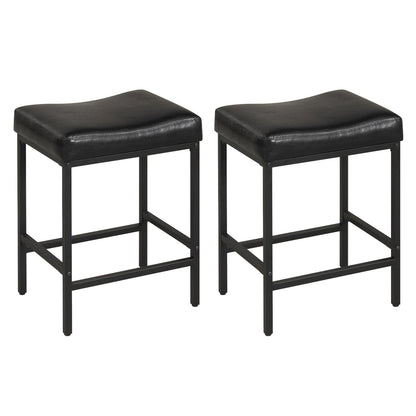 Set of 2 25 Inch Counter Height Bar Chairs for Kitchen Island
