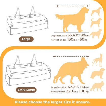 Luxury Faux Leather Pet Travel Bed with Safety Belt Cat Booster Seat Convertible Car Booster Bed for Small Medium Dog Cat Outing