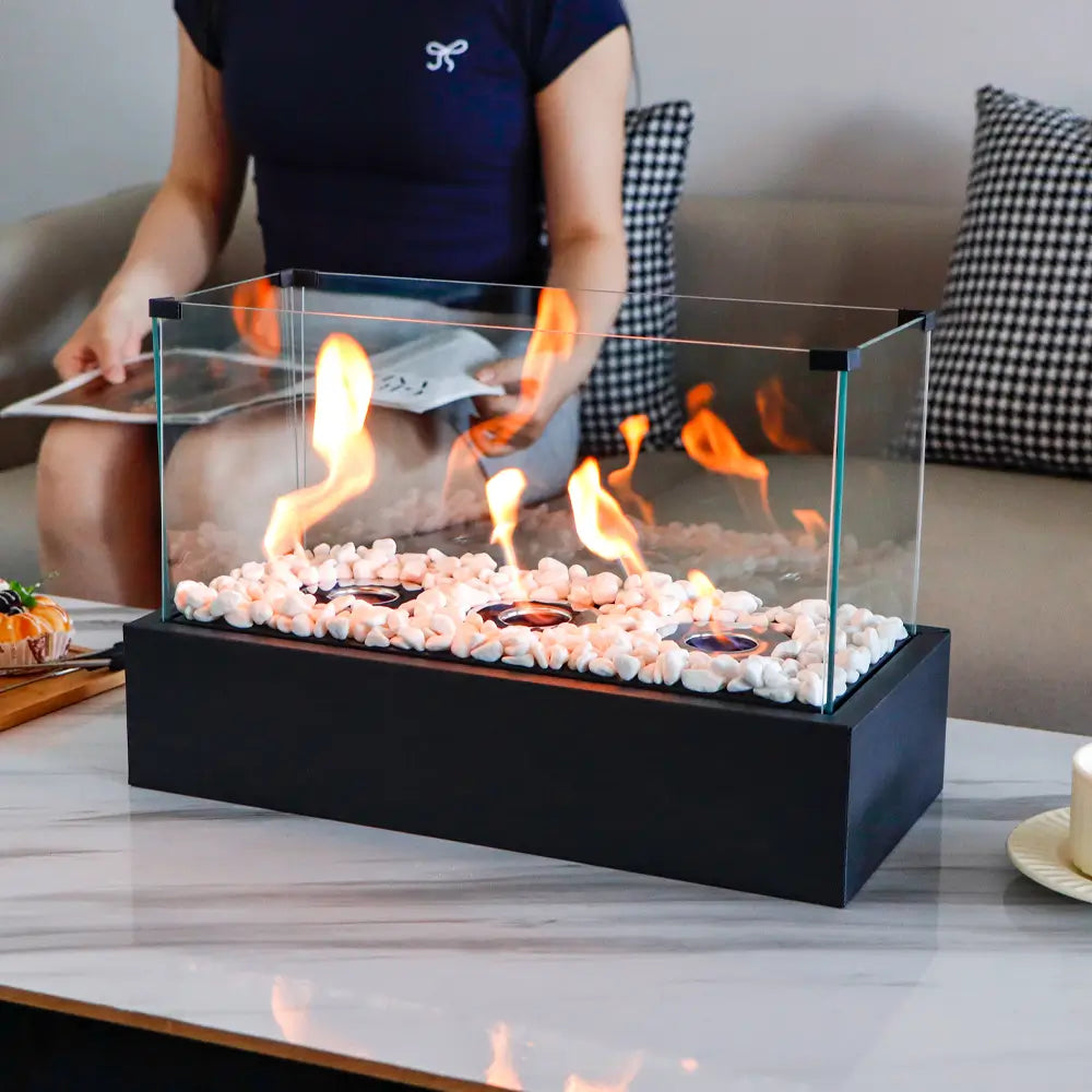 18''L Rectangular Large Tabletop Fire Pit (Only US)