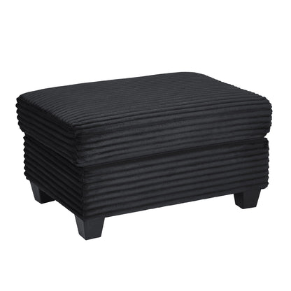 Upholstered U-Shaped Sectional Sofa with Movable Ottoman and Storage Pockets - Multiple Colors