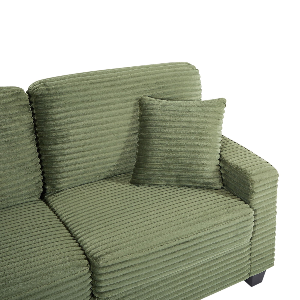 Upholstered U-Shaped Sectional Sofa with Movable Ottoman and Storage Pockets - Multiple Colors