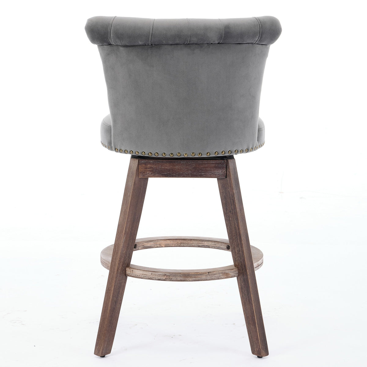 26" Counter Height Bar Stools with 360° Swivel - Gray