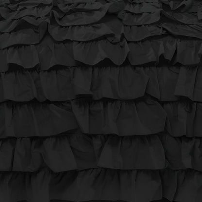 400TC Sateen Solid Cotton Waterfall Ruffle Duvet Cover Set