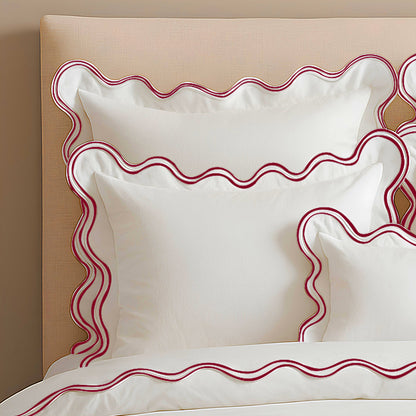 400TC Cotton Sateen Luxurious Double Scalloped Duvet Cover Set
