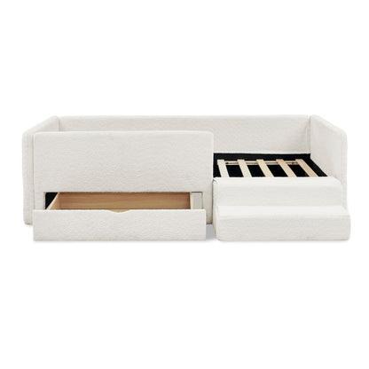 Safe Kids Bed with Guardrails and Storage - Twin, Multiple Colors