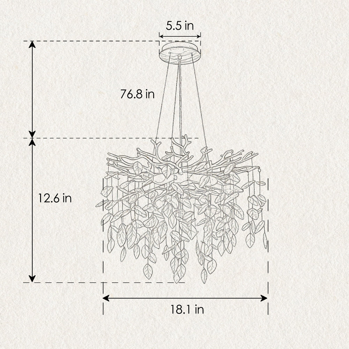 6-Light Chandelier Crystal Ceiling Lamp - Gold Finish