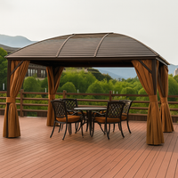 Aluminum Hardtop Gazebo Built for All-Season Use, 10x13 Galvanized Steel Roof, Powder-Coated Frame