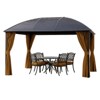 Aluminum Hardtop Gazebo Built for All-Season Use, 10x13 Galvanized Steel Roof, Powder-Coated Frame