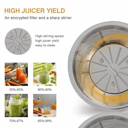 87043565 1100W household centrifugal juicer multi-function electric juicer 2.5L slag cup does not contain BPA fruit and vegetable juice, modern vertical mixing kitchen juicer, secondary mechanical