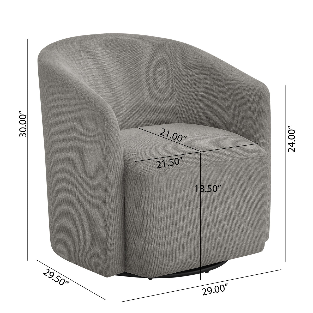 Ardena Modern Swivel Barrel Chair with Pocket Coil Seat - Multiple Colors