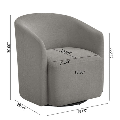 Ardena Modern Swivel Barrel Chair with Pocket Coil Seat - Multiple Colors