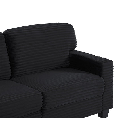 Upholstered U-Shaped Sectional Sofa with Movable Ottoman and Storage Pockets - Multiple Colors