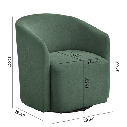 Ardena Modern Swivel Barrel Chair with Pocket Coil Seat - Multiple Colors