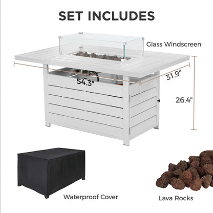 54.3 Inches Outdoor Patio Fire Pit Table