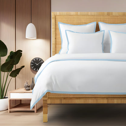 400TC Cotton Sateen Edge Border Frame Duvet Cover set