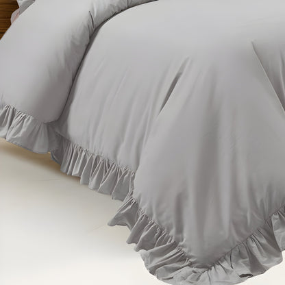400TC Cotton Sateen Ruffle Duvet Cover Set