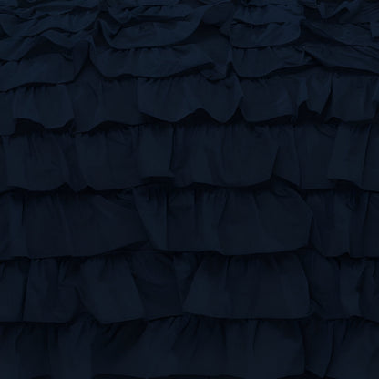 400TC Sateen Solid Cotton Waterfall Ruffle Duvet Cover Set
