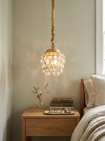 Pine Cone Crystal Pendant Light