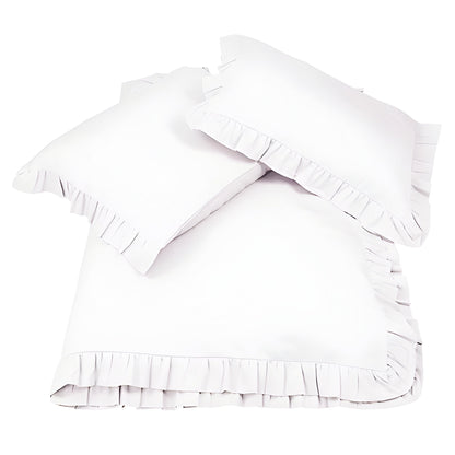 400TC Cotton Sateen Ruffle Duvet Cover Set